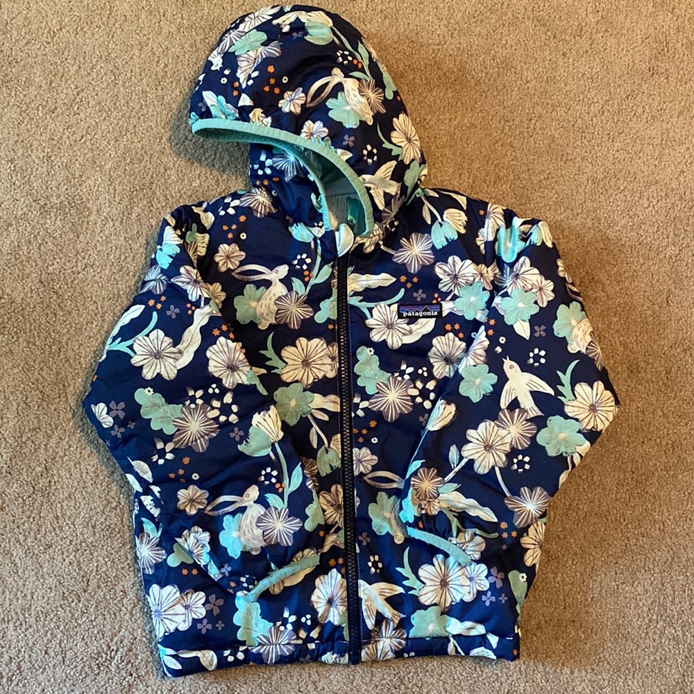 5T Patagonia Reversible Hooded Down Sweater